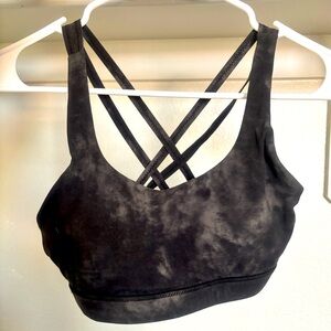 Black Strappy Women's Sports Bra